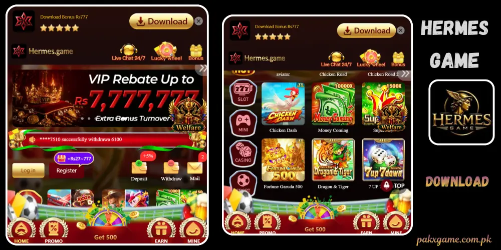 Hermes Game APK Download New Free Official Earning App 2026 2 Hermes Game Download